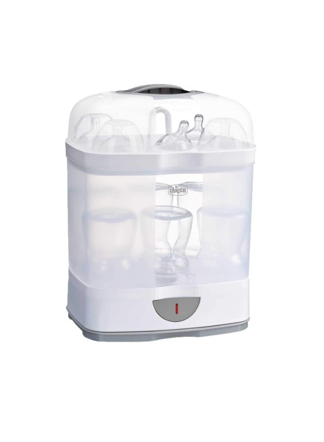 شيكو Chicco 2 in1 Steam Sterilizer | Sterilizes upto 6 Bottles | Kills 99.9% Of Germs | 24hrs Sterilization in 5 Mins | Auto Switch Off | Portable & Travel Friendly | 2 Years Warranty Cover - Image 2